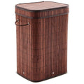 1 Pack 21 Gallon Bamboo Slim Trash Can by Kritkin