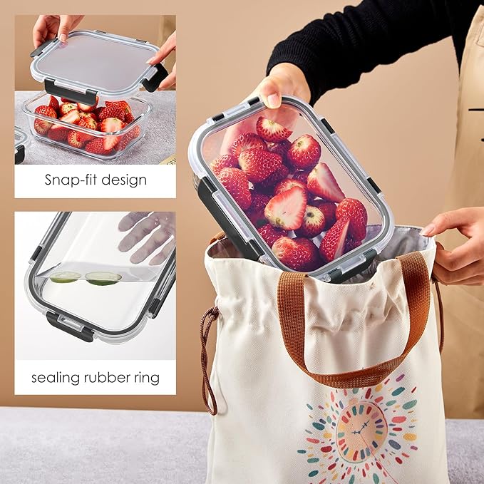 Liuruiyu 10 Pack Glass Food Storage Containers - Image 6