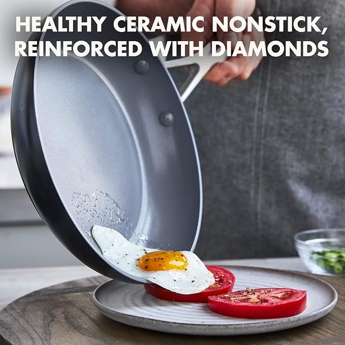 GreenPan Valencia Pro Ceramic Nonstick 10” Frying Pan Skillet - Image 3