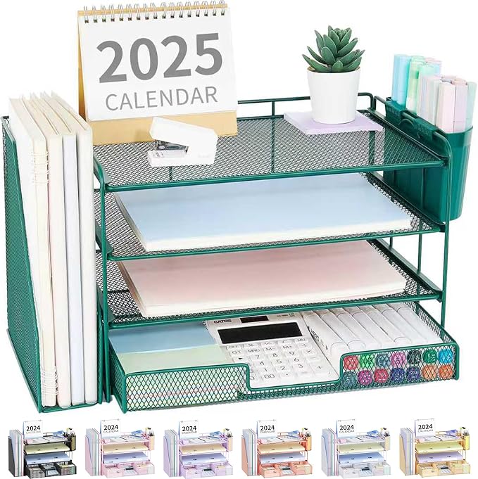 OPNICE Desk Organizer, 4-Tier Desktop File Organizer by OPNICE