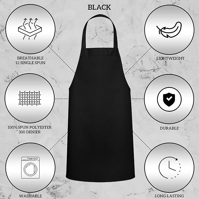 GREEN LIFESTYLE 12 Pack Bib Apron - Image 4