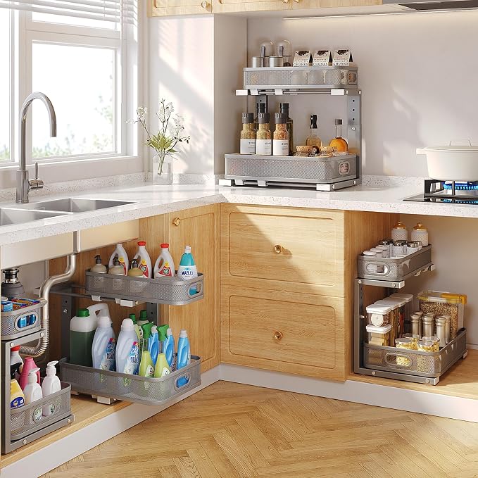 2 Pack 19.3IN-Depth Under Sink Organizer - Image 7
