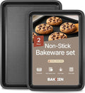 Diamond Bottom Cookie Sheet Set of 2, Nonstick Gray Carbon Steel Baking Pans by Unknown