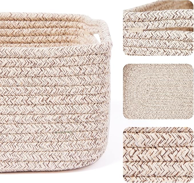 MiniArk Small Storage Baskets for Organizing | Closet Organizer Bins | Shelf - Image 2