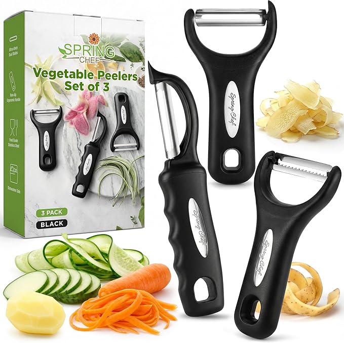 Spring Chef Vegetable Peelers for Kitchen by SpringChef
