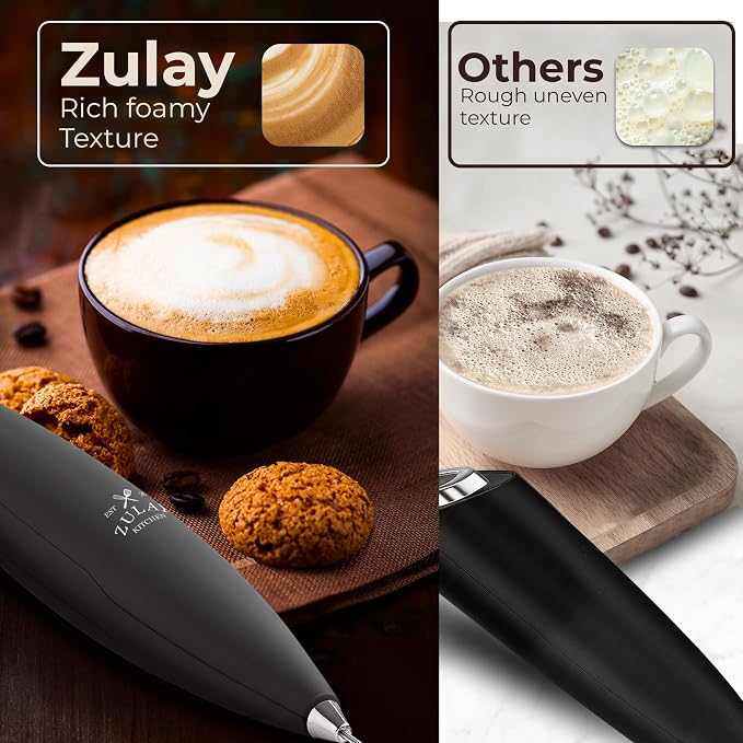 Zulay Kitchen Patented Tornado Triple Whisk Milk Frother - Image 6