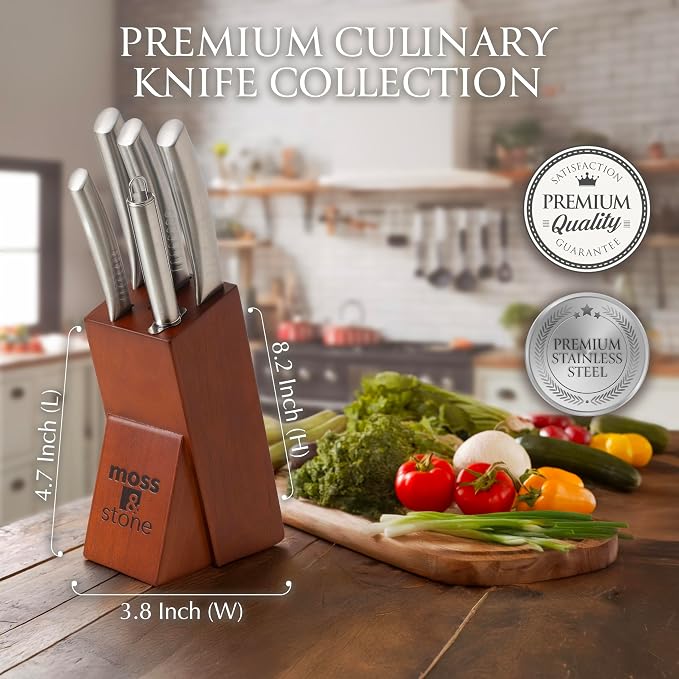 Moss & Stone Professional Kitchen Knife Chef Set, Premium Kitchen Knife Set - Image 8