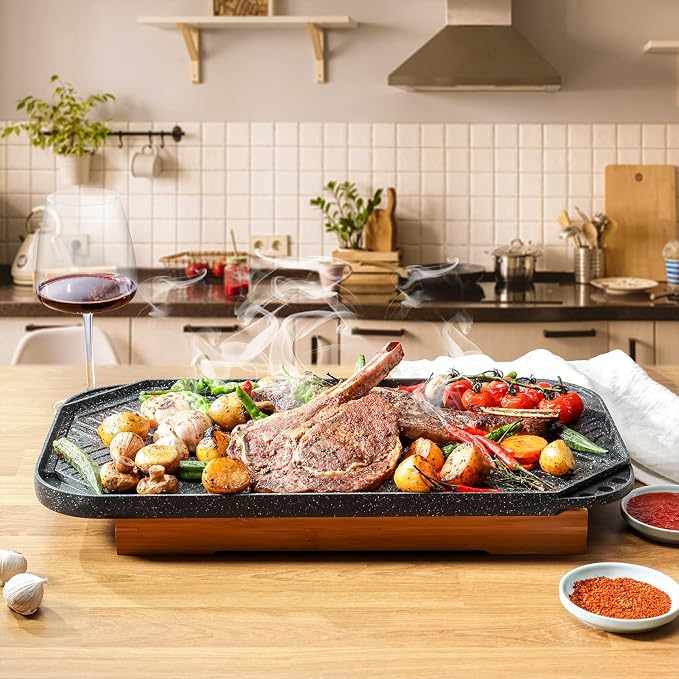 SENSARTE Nonstick Griddle Grill Pan, Pro-Grid Reversible Grill & Griddle Pan - Image 6