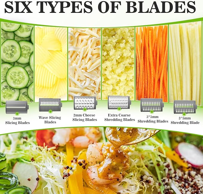 Electric Cheese Grater Rotary Slicer-One-Touch Control Vegetable Slicer - Image 2