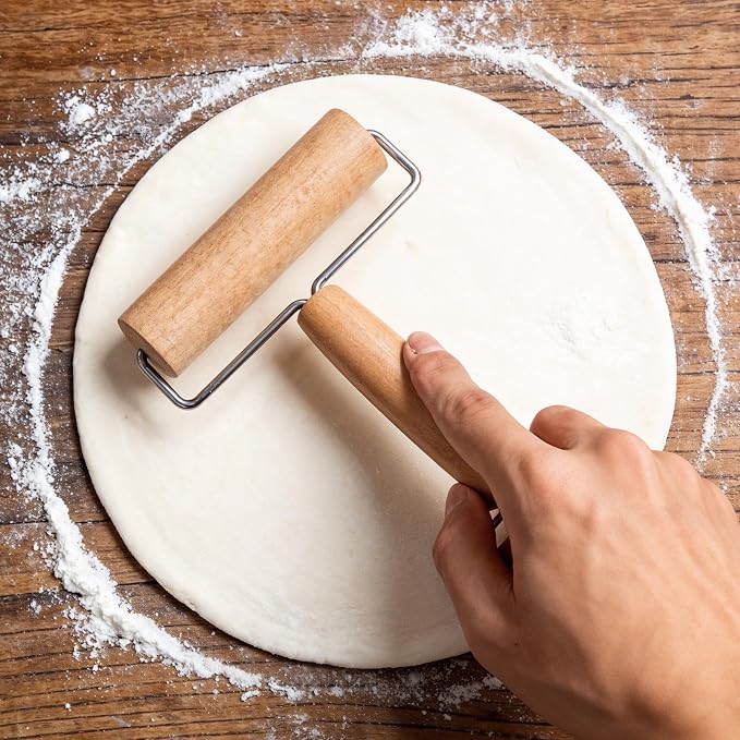 JJUNW Small Rolling Pin, Pizza Dough Roller, Non Stick Wood Pastry Roller - Image 7