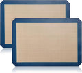 Luckyiren 2-Pack Silicone Baking Mats – Non-Stick Reusable BPA-Free Oven Liners by Luckyiren