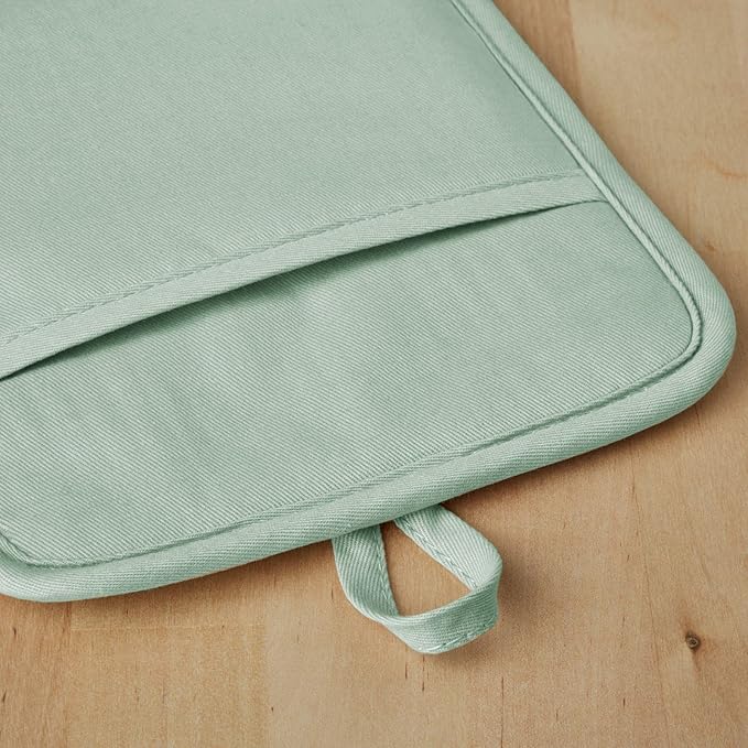 KitchenAid Ribbed Soft Silicone Pot Holder 2-Pack Set, Pistachio Green - Image 4