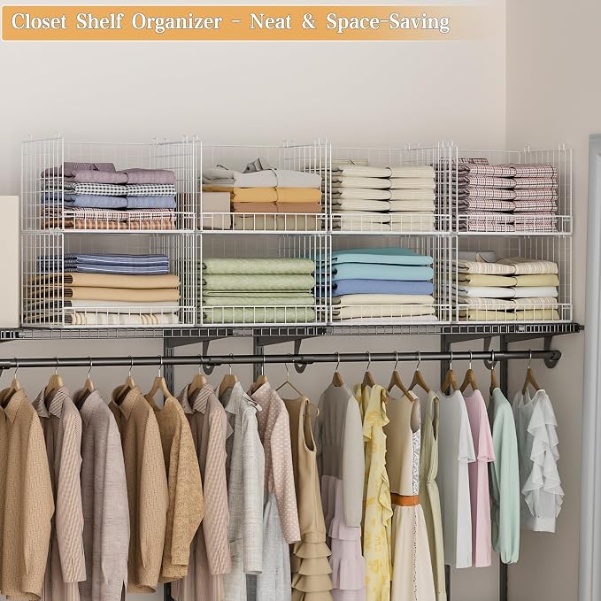 Yociyoga Closet Organizers and Storage Basket- 3-Tier Stackable Storage Bins - Image 2