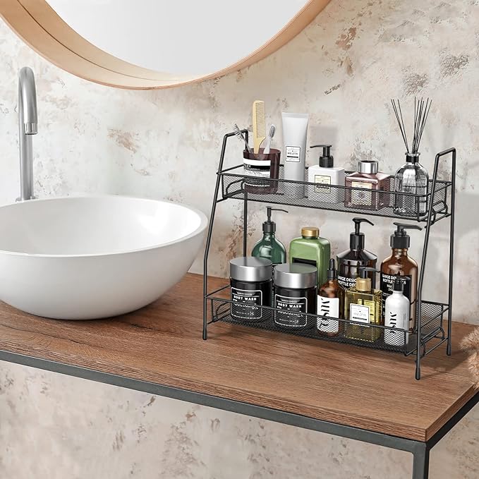 SPISPI Spice Rack Organizer for Cabinet, Bathroom Organizer Countertop - Image 3