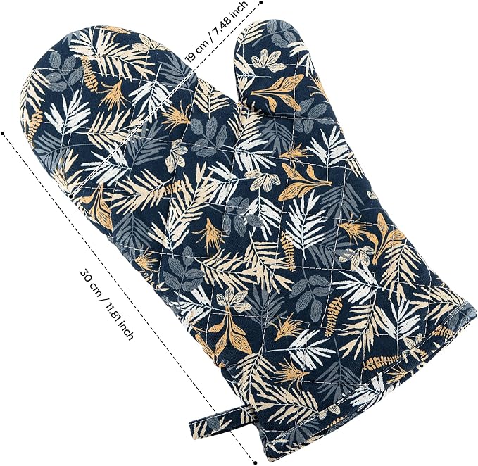 BONTHEE Oven Gloves Extra Long Cotton Cooking Gloves - Image 2