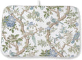 Blue Green Dish Drying Mat 18x24 Inch Chinoiserie Vintage Floral Bird Drying by DAFENA