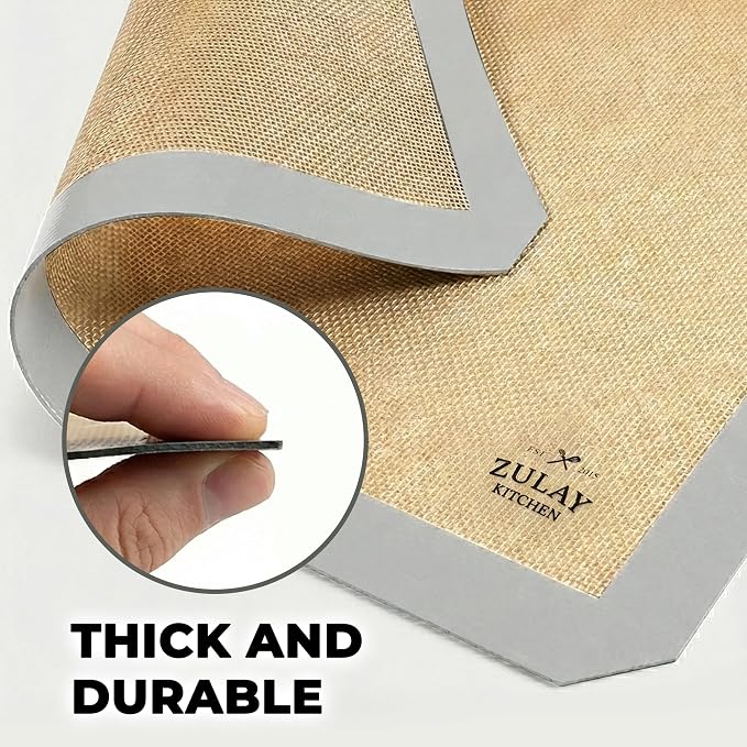 Zulay Kitchen Silicone Baking Mat Sheet Set - Image 6