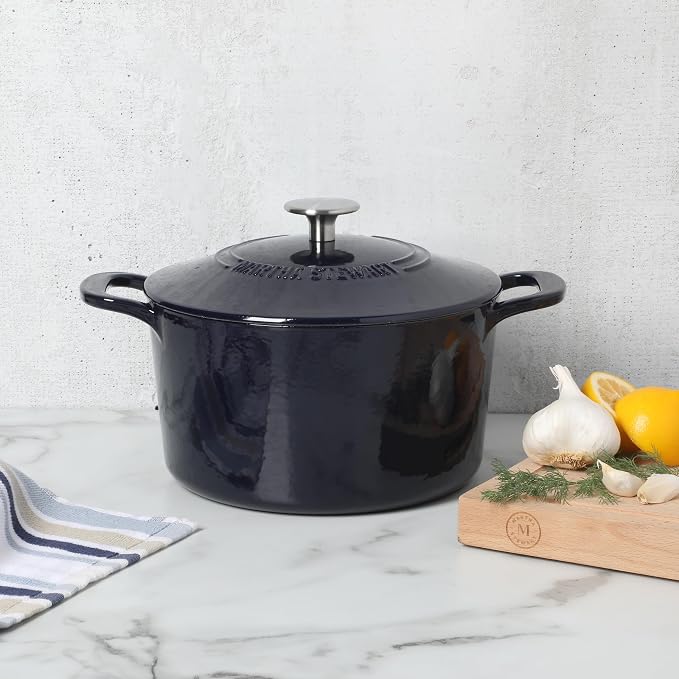 Martha Stewart Gatwick 4 Quart Enamel Cast Iron Dutch Oven - Image 9