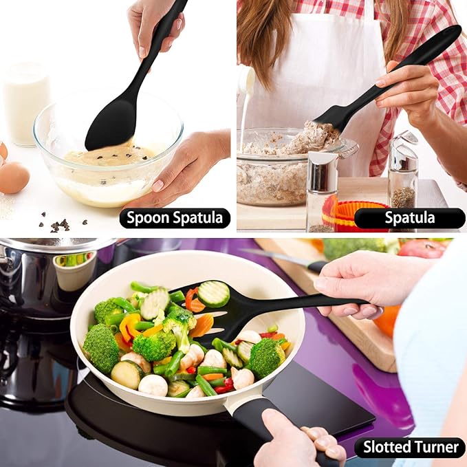 P&P CHEF Silicone Cooking Utensils Set of 7, Heat-proof Kitchen Utensils Set - Image 5