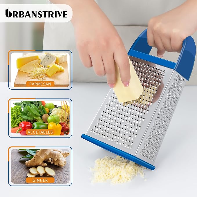 Urbanstrive Cheese Grater With Container, Professional Cheese Grater with Handle - Image 4