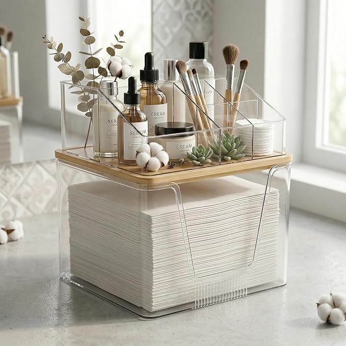 Disposable Facial Towels Holder by Aurblozen