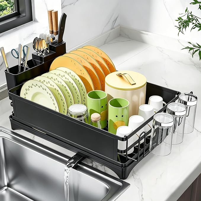 Simple Trending Dish Drying Rack, Space-Saving Large Dish Rack - Image 2