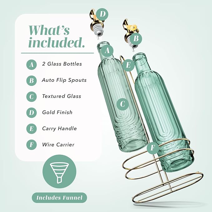 COOK WITH COLOR Glass Olive Oil Bottle Dispenser - Image 2