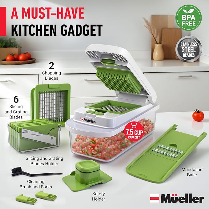 Mueller Pro-Series 10-in-1, 8 Blade Vegetable Chopper, Onion Mincer, Egg Slicer - Image 7