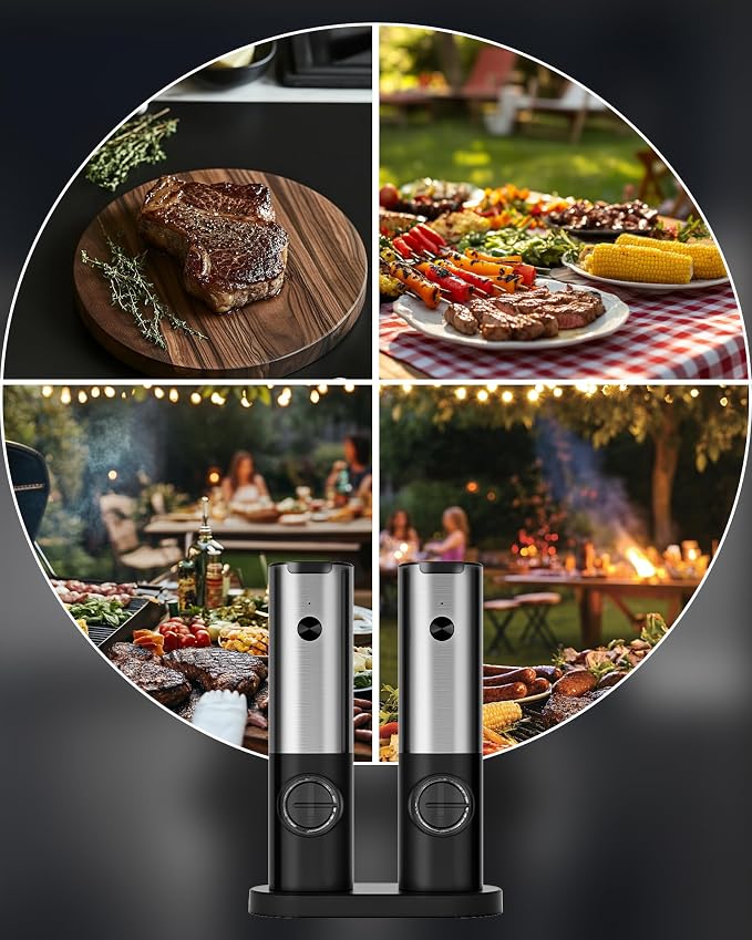 Electric Salt & Pepper Grinder Set - Image 7