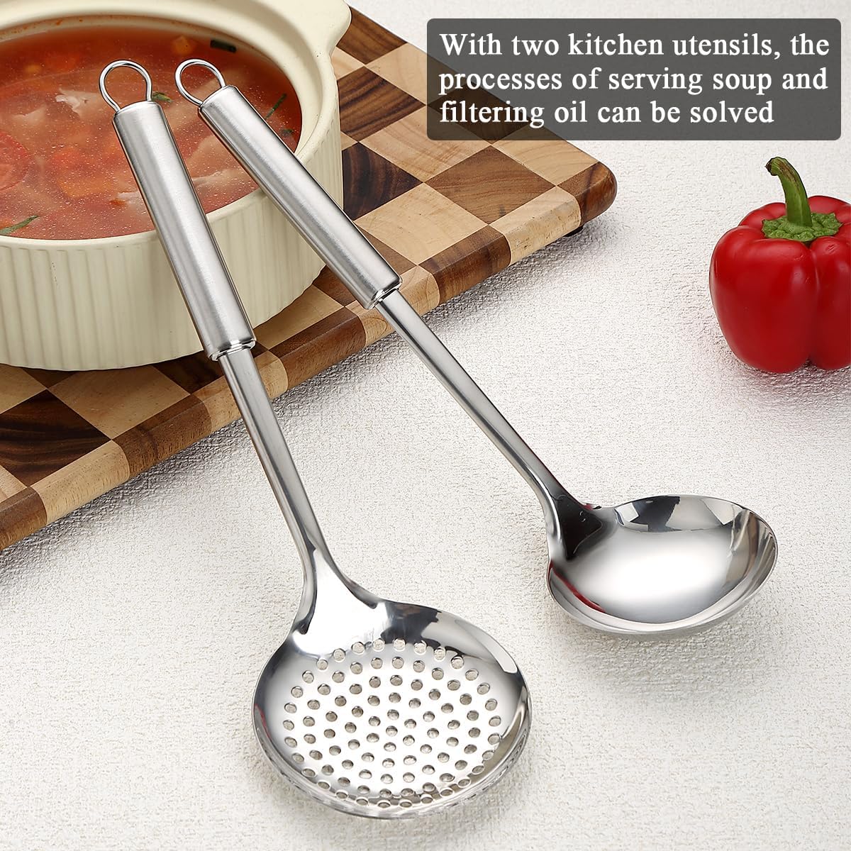 Stainless Steel Cooking Utensils Set 4 Pieces, Kitchen Tools Set