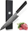 TIVOLI Damascus Chef Knife 8 inch, Japanese Hand Forged High Carbon Kitchen by TIVOLI