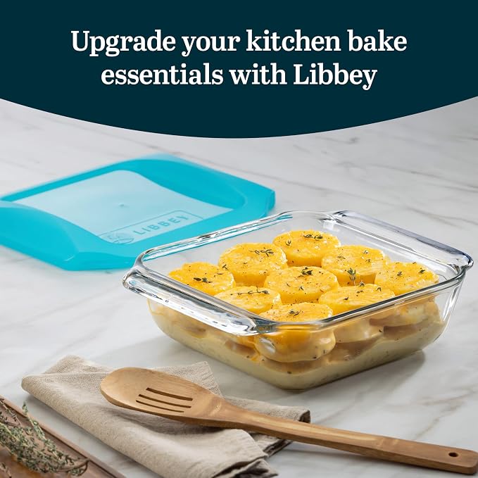 Libbey Baker’s Premium 2 Piece Glass Baking Dish Set, Stackable Casserole Dish - Image 2