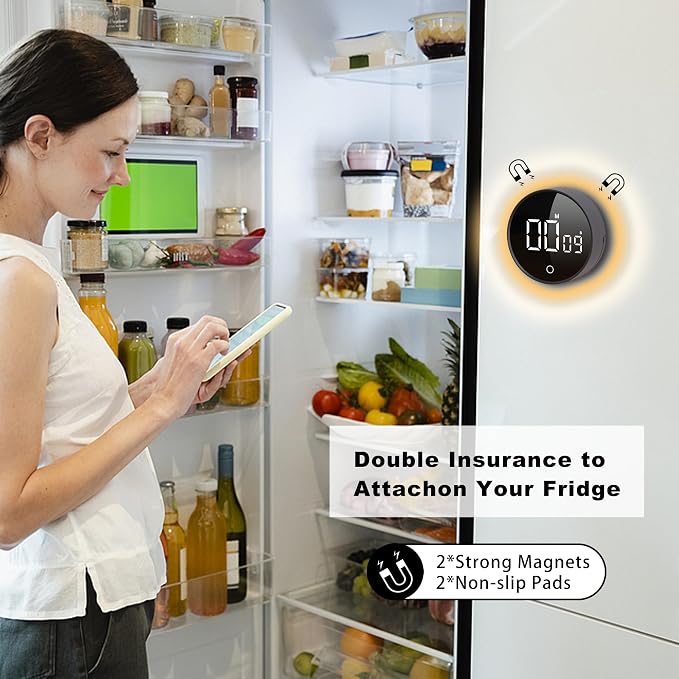 Digital Kitchen Timers, Magnetic Rotary Timer - Image 2