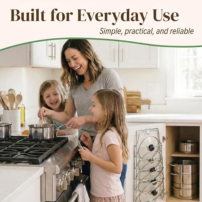 Evelots 6-Tier Pot Lid Organizer - Image 8