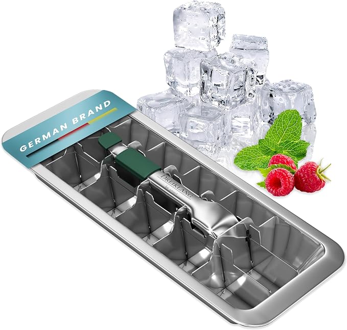 Stainless Steel Polished Ice Cube Tray by Unknown