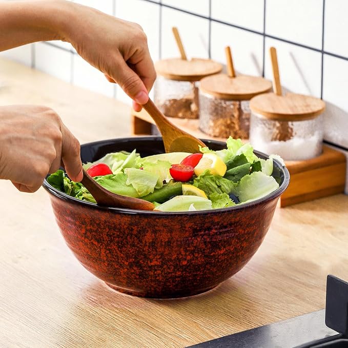 HASENSE Serving Bowls, 84 Ounce Ceramic Mixing Bowls Set of 2 - Image 5