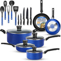 SereneLife 20-Piece Blue Cookware Set by SereneLife
