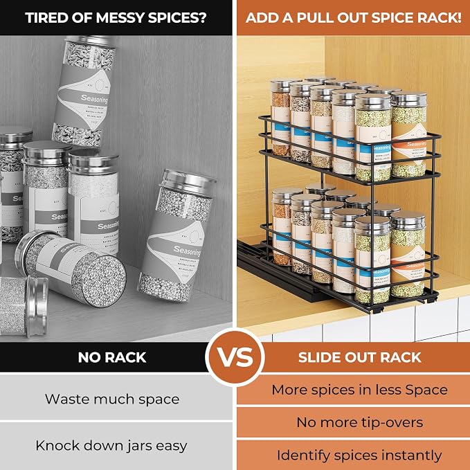 Mystozer Pull Out Spice Rack Organizer - Image 6