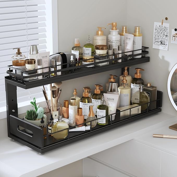 Under Sink Organizer Upgrade To Professional Rails, 2-Tier Dual Pull Out - Image 9