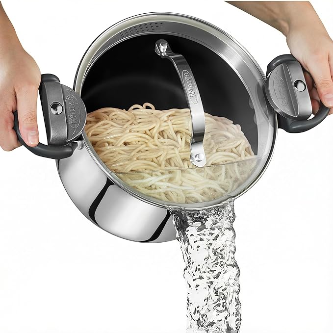 GOTHAM STEEL 5 Qt Stainless Steel Stock Pot Multipurpose Pasta Pot by GothamSteel