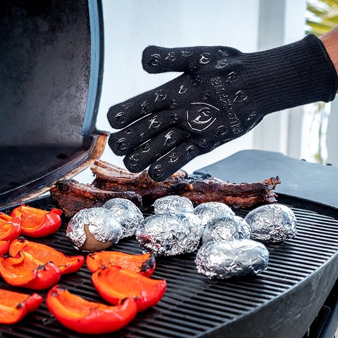 Grill Armor Oven Gloves with Fingers – Extra Long Cuff, 932°F Heat, Fire & Cut - Image 9