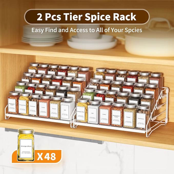 BOIVSHI Spice Organization for Cabinet, Spice Rack Organizer, Spice Rack - Image 6