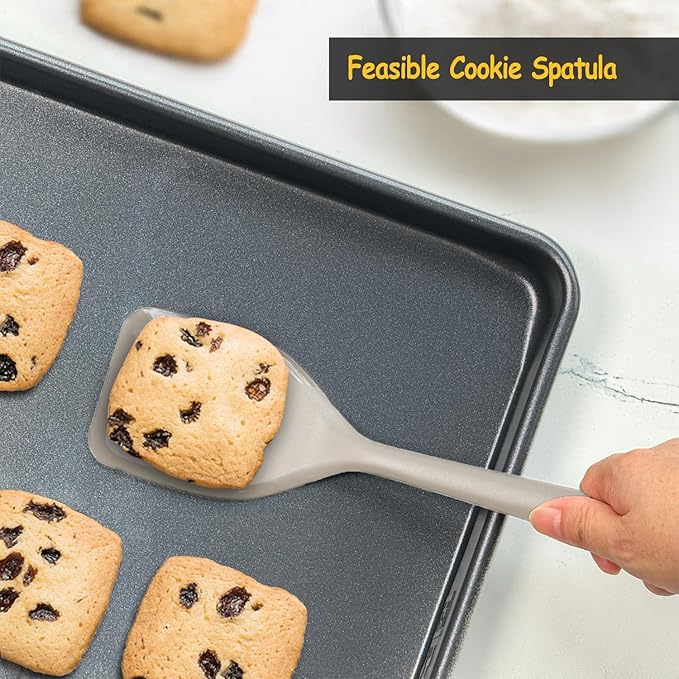Silicone Spatula Set, 600°F Heat Resistant Silicone Spatula Turner Flipper - Image 8