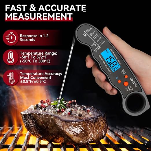 Meat Thermometer Digital, Instant Read Food Thermometer, Waterproof Food - Image 2