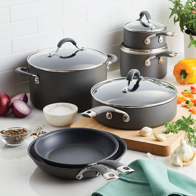 Circulon 83903 Radiance Hard Anodized Nonstick Cookware Pots and Pans Set - Image 2