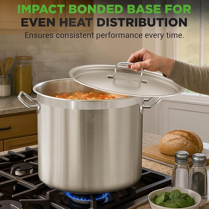 Nutrichef Stainless Steel Cookware Stockpot, 35 Quart Heavy Duty Induction Soup - Image 6