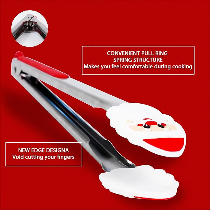 Kitchen Tongs, Premium Stainless Steel, Food-Grade Silicone Tips - Image 6