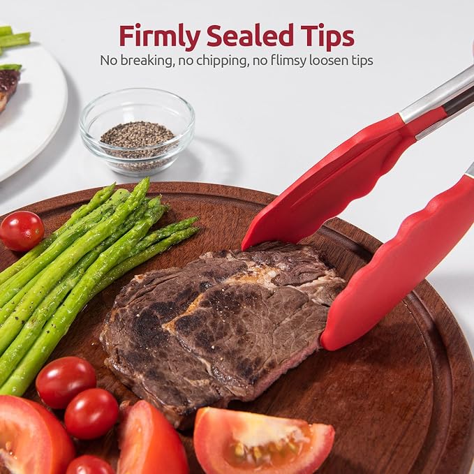 600ºF Heat Resistant Kitchen Tong: U-Taste 7 inch Silicone Cooking Tong - Image 9