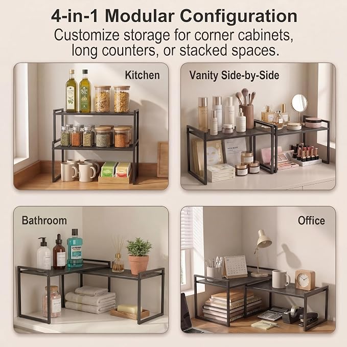 Set of 2 Cabinet Organizers 12.6''W 44 LBS Load Capacity Heavy Duty Kitchen - Image 6