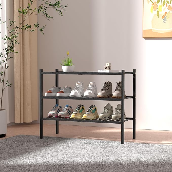 ROMGUAR CRAFT 3 Tier Bamboo Shoe Rack - Image 2